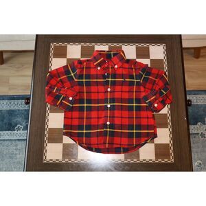 Ralph Lauren 12M Flannel Adorable Christmas Shirt